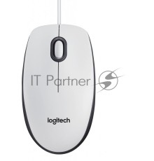 Мышь проводная Logitech M100 белый, 1000 dpi, USB, кнопки - 3