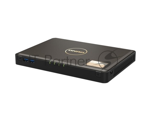 Сетевой RAID накопитель SMB QNAP TBS-464-8G NAS  4-bay M.2 NVMe, Intel Celeron N5105 4-core/4-thread 2.0-2.9 GHz, 8 GB DDR4, 2 x 2.5 GbE, 2xUSB 3.2 Gen 1 port, 3xUSB 2.0 port, 2xHDMI Output