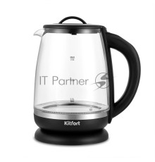Чайник электрический Kitfort КТ-6145 2л. 2200Вт черный/серебристый (корпус: пластик/стекло)
