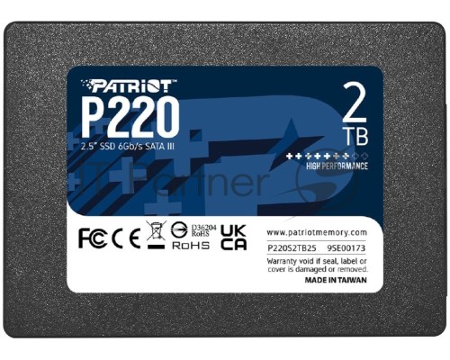 Накопитель SSD Patriot P220 2TB, SATA 2.5 Накопитель SSD Patriot P220 2TB, SATA 2.5