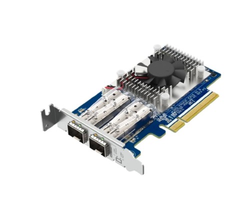 [Дисковый массив] Сетевая карта/ QNAP QXG-25G2SF-E810 Dual Port 25Gbps/10Gbps SFP28 PCIe Gen4 x8