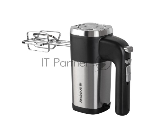 Миксер ручной Endever Sigma-08, черный/стальной, мощность 500 Вт, 2 насадки, 5 скоростей, 12 шт/уп.