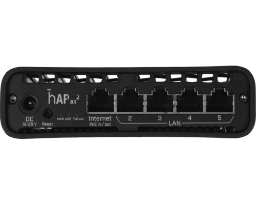 Маршрутизатор mikroTik hAP ax2 C52iG-5HaxD2HaxD-TC WIFI6, 2.4+5Ghz, 5RJ45 1Gbit, 1 POE