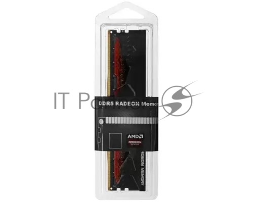 Оперативная память 16GB AMD Radeon™ DDR5 5200 DIMM Entertainment Series Black Gaming Memory R5S516G5200U1S Non-ECC, CL40, 1.1V, Heat Shield, RTL (R5S516G5200U1S)