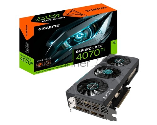 Видеокарта Gigabyte GV-N407TEAGLE OC-12GD 2.0 RTX 4070TI PCI-E 4.0 12288Mb 192 GDDR6X 2625/21000 HDMIx1 DPx3 HDCP Ret