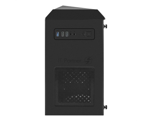 Корпус Minitower Exegate EX294384RUS Mistery R2 (mATX, без БП, 2*USB+1*USB3.0, аудио, черный, 1 вент. 12см с RGB подсветкой и полоса на передней панели, боковая панель - закаленное стекло)