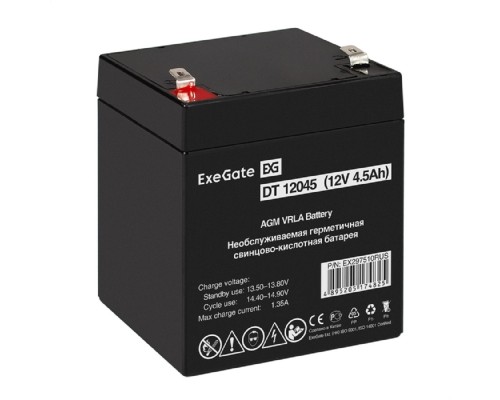 [батареи] Exegate EX297510RUS Аккумуляторная батарея DT 12045 (12V 4.5Ah, клеммы F2)