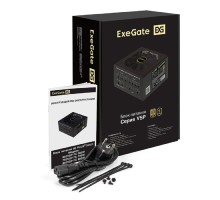 Exegate EX297233RUS Блок питания 850W 80 PLUS® GOLD 850VSP FC (ATX3.0, APFC, КПД 90% (80 PLUS GOLD), 120mm fan, 24pin, 2x(4+4)pin, PCIE5.0/12VHPWR, 4xPCI-E, 6xSATA, 3xIDE, 1xFDD, Full Cable Management