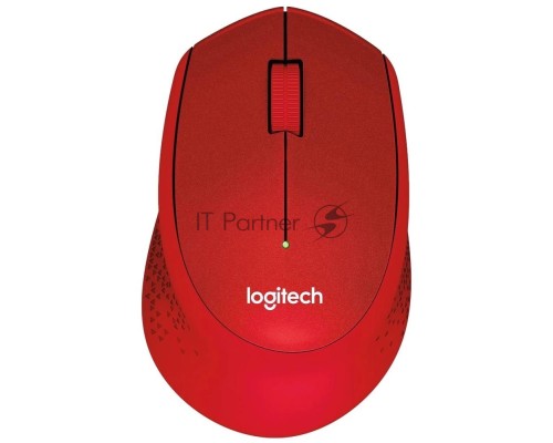 Мышь беспроводная Logitech M280 красный, 1000 dpi, радиоканал, USB, кнопки - 3