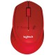 Мышь беспроводная Logitech M280 красный, 1000 dpi, радиоканал, USB, кнопки - 3