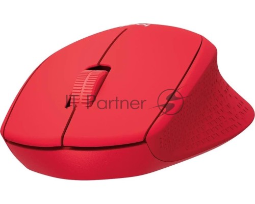 Мышь беспроводная Logitech M280 красный, 1000 dpi, радиоканал, USB, кнопки - 3