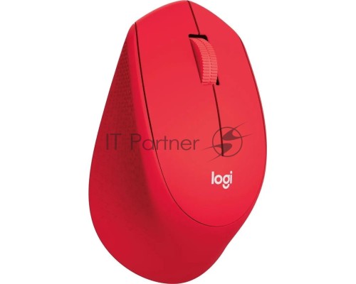 Мышь беспроводная Logitech M280 красный, 1000 dpi, радиоканал, USB, кнопки - 3