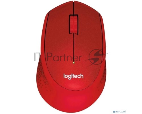 Мышь беспроводная Logitech M280 красный, 1000 dpi, радиоканал, USB, кнопки - 3