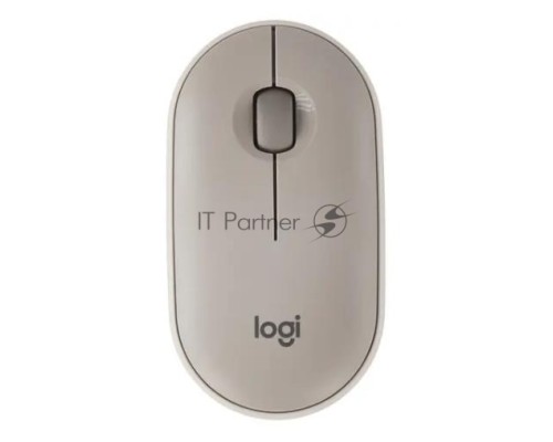 Мышь беспроводная Logitech Pebble M350 серый, 1000 dpi, радиоканал, Bluetooth, USB, кнопки - 3