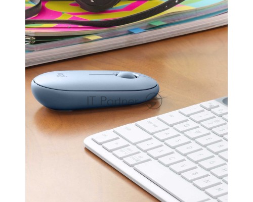 Мышь беспроводная Logitech Pebble M350 серый, 1000 dpi, радиоканал, Bluetooth, USB, кнопки - 3