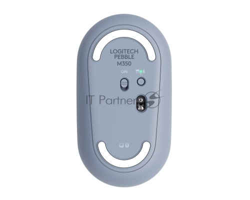 Мышь беспроводная Logitech Pebble M350 серый, 1000 dpi, радиоканал, Bluetooth, USB, кнопки - 3