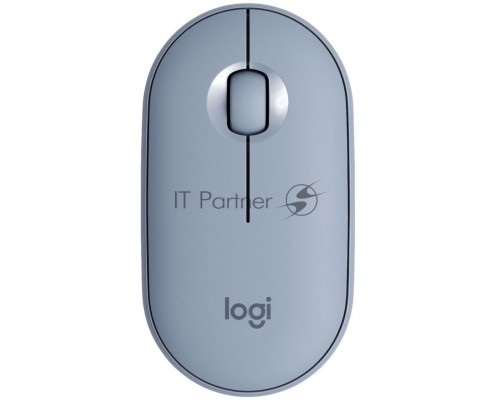 Мышь беспроводная Logitech Pebble M350 серый, 1000 dpi, радиоканал, Bluetooth, USB, кнопки - 3