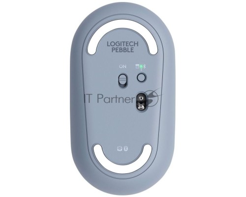 Мышь беспроводная Logitech Pebble M350 серый, 1000 dpi, радиоканал, Bluetooth, USB, кнопки - 3