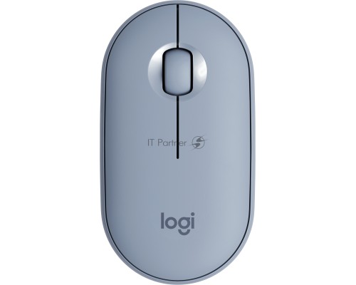 Мышь беспроводная Logitech Pebble M350 серый, 1000 dpi, радиоканал, Bluetooth, USB, кнопки - 3