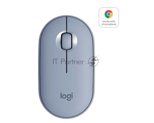 Мышь беспроводная Logitech Pebble M350 серый, 1000 dpi, радиоканал, Bluetooth, USB, кнопки - 3