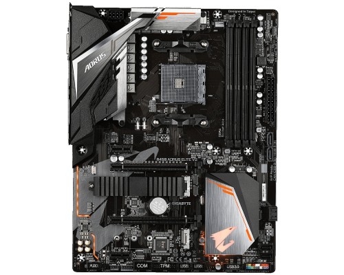 Материнская плата Gigabyte B450 AORUS ELITE V2, AM4, AMD B450, 4xDDR4, 6xSATA, 2xM.2, 1xPCI-E 3.0 x16, 1xPCI-E 2.0 x4, 2xPCI-E x1, 1xHDMI, 1xDVI-D, 1x 1Gb LAN, 4xUSB-A 2.0, 4xUSB-A 3.2 Gen 1, 6x3.5 мм, 7.1, ATX