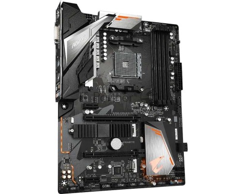 Материнская плата Gigabyte B450 AORUS ELITE V2, AM4, AMD B450, 4xDDR4, 6xSATA, 2xM.2, 1xPCI-E 3.0 x16, 1xPCI-E 2.0 x4, 2xPCI-E x1, 1xHDMI, 1xDVI-D, 1x 1Gb LAN, 4xUSB-A 2.0, 4xUSB-A 3.2 Gen 1, 6x3.5 мм, 7.1, ATX