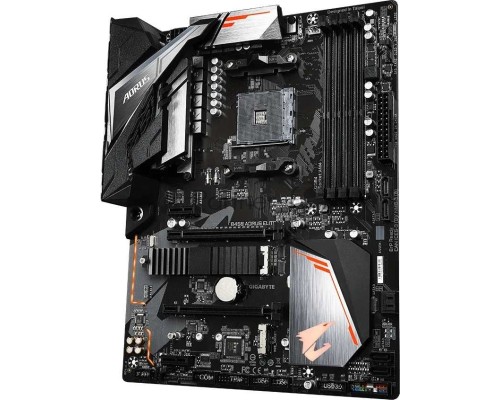 Материнская плата Gigabyte B450 AORUS ELITE V2, AM4, AMD B450, 4xDDR4, 6xSATA, 2xM.2, 1xPCI-E 3.0 x16, 1xPCI-E 2.0 x4, 2xPCI-E x1, 1xHDMI, 1xDVI-D, 1x 1Gb LAN, 4xUSB-A 2.0, 4xUSB-A 3.2 Gen 1, 6x3.5 мм, 7.1, ATX