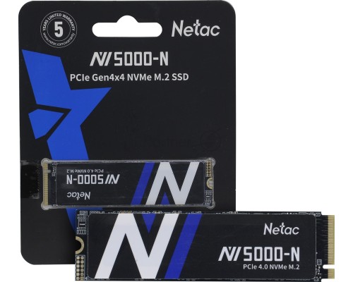 Накопитель SSD Netac  NV5000-N 2TB PCIe 4 x4 M.2 2280 NVMe 3D NAND, R/W up to 4800/4400MB/s, TBW 1280TB, without heat sink