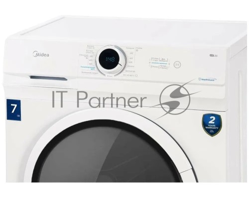 Стиральная машина Midea MF100W70BW-GCC белый, загрузка фронтальная 7 кг, 1200 об/мин., класс: А