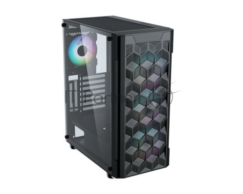 Компьютерный корпус ACD Citadel 103 ATX, Black, USB3.0*1+USB2.0*2+HD audio ,3*12cm F1 ARGB fans at front(Slave fans) ,1*12cm F1 ARGB fan at rear (Master fan)