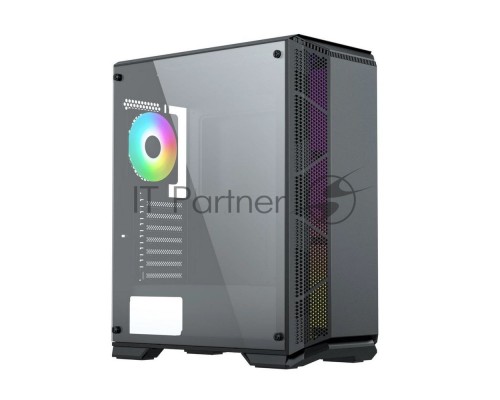 Компьютерный корпус ACD Citadel 105 ATX, Black, USB3.0*2+HD audio ,1*12cm F2 ARGB fan at rear ,Tempered glass side panel with fixed 4pcs screws
