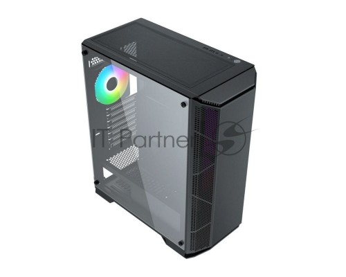 Компьютерный корпус ACD Citadel 105 ATX, Black, USB3.0*2+HD audio ,1*12cm F2 ARGB fan at rear ,Tempered glass side panel with fixed 4pcs screws