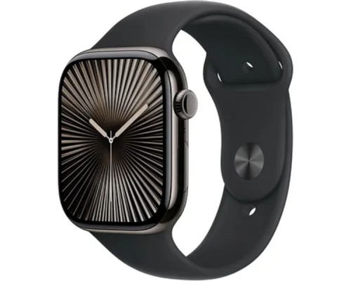 [Умные часы] Apple Watch Series 10 46ММ, Jet Black Aluminium Case with Black Sport Band - S/M [MWWP3LW/A] 