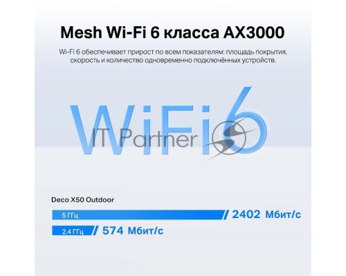 Модуль Mesh Wi-Fi 6 TP-Link Deco X50-Outdoor(1-pack) AX3000 для улицы и помещений