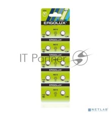 Батарейка для часов Ergolux AG13 BL-10 (AG13-BP10, LR44 /LR1154 /A76 /357) (10 шт. в уп-ке)