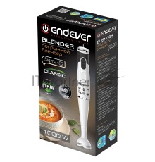 Блендер погружной Endever Sigma-82, цвет ,белый/черный, мощность 1000Вт, нож из нержавеющей стали