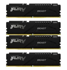 Модуль памяти DDR 5 DIMM 128Gb PC41600, 5200Mhz, Kingston FURY Beast Black XMP CL40 (Kit of 4) (KF552C40BBK4-128) 
