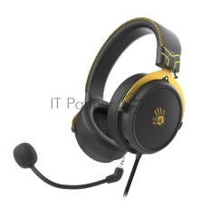 Наушники с микрофоном A4Tech Bloody M590i желтый/серый 1м мониторные USB оголовье