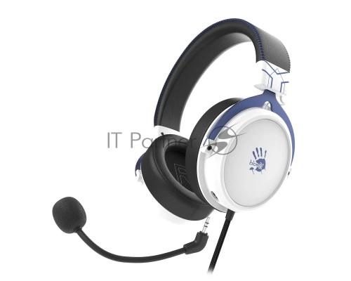 Наушники с микрофоном A4Tech Bloody M590i синий/белый 1м мониторные USB оголовье (M590I SPORTS NAVY)