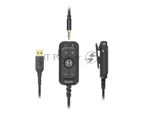 Наушники с микрофоном A4Tech Bloody M590i синий/белый 1м мониторные USB оголовье (M590I SPORTS NAVY)