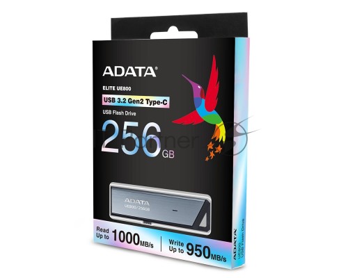 Флеш диск A-Data 256Gb Type-C UE800 AELI-UE800-256G-CSG USB3.2 серебристый