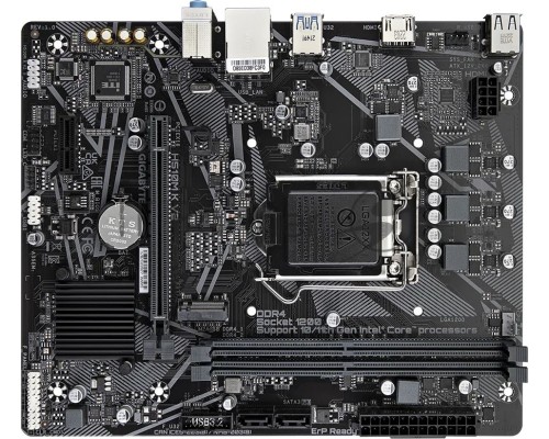 Материнская плата GIGABYTE H510M K V2 (rev. 2.0), LGA 1200, Intel Q470, 2xDDR4, 2xSATA, 1xM.2, 1xPCI-E 3.0 x16, 1xPCI-E 3.0 x1, 1xHDMI, 1x 1Gb LAN, 2xUSB 3.2 Gen 1, 4xUSB 2.0, 3x3.5 мм, 7.1, Micro ATX