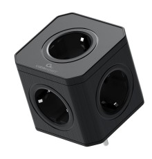 Cablexpert Тройник CUBE-5-16-B  Tower (5р, 16А, заземл, ) черный, коробка {22567}				
