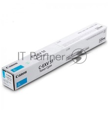 Тонер Canon C-EXV51C 0482С002 голубой туба для копира iR-ADV C5535/5535i/5540i/5550i/5560ii MFP