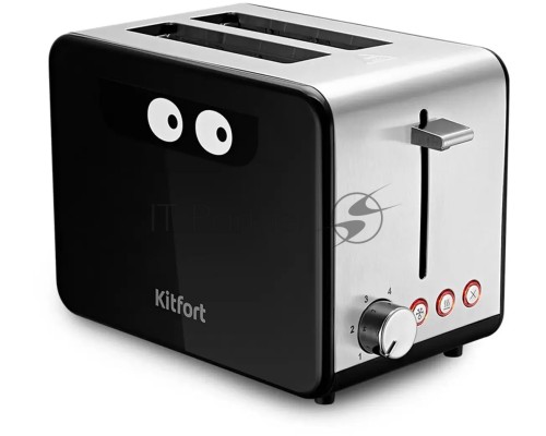 Тостер Kitfort КТ-2058 870Вт черный/стальной