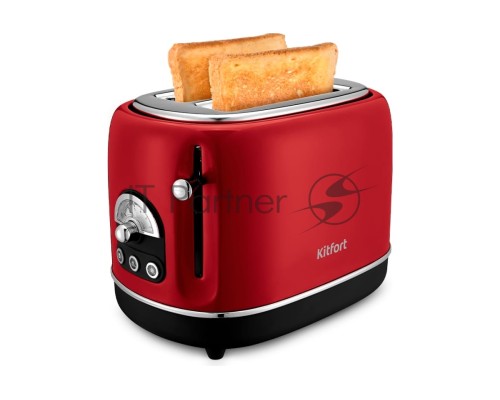 Тостер Kitfort КТ-4004-1 815Вт красный/черный