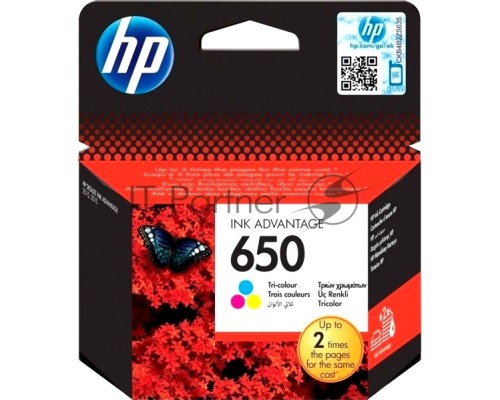 Струйный картридж оригинальный CZ102AK (№650) для HP, триколор, 650 к.