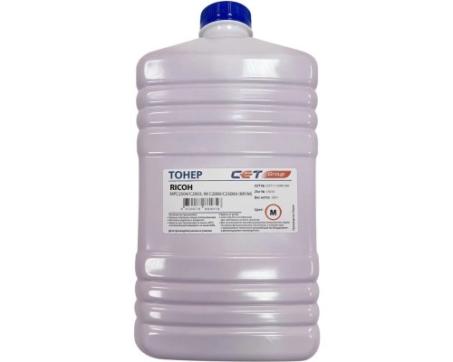 [Запасные части для принтеров и копиров] Тонер KR1M для RICOH MPC2003 (CET) Magenta, 500г/бут, (унив.), CET111129M-500