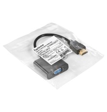 Кабель-переходник HDMI-VGA ExeGate EX-HDMIM-VGAF-0.2 (19M/15F, 0,2м)