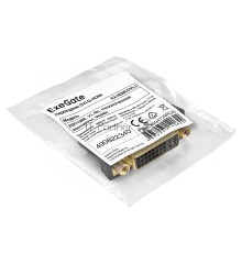 Переходник DVI-D-HDMI ExeGate EX-HDMI-DVI-3 (25F/19M, v 1.4b, позолоченные контакты, экран)